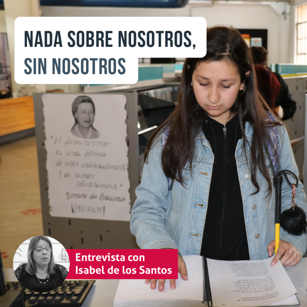 Banner Video entrevista con Isabel de Los Santos: Nada sobre nosotros, sin nosotros.